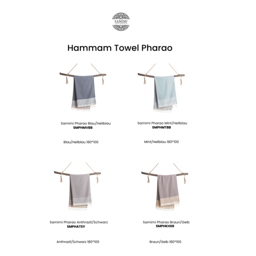 Beach Spa Turkish Hammam Towel Anthracite/Black